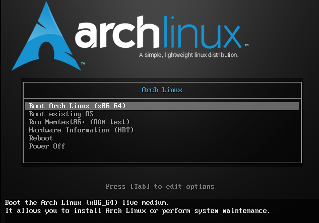 Screenshot Legacy Arch Linux