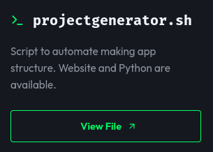 Script to make project automaticly